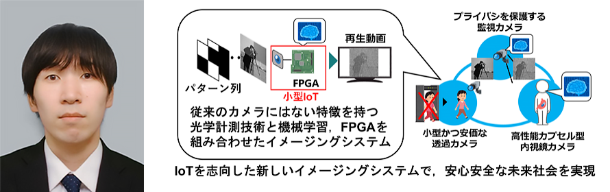 千葉大学大学院融合理工学府博士後期課程修了者の星 郁雄氏 /「IoTを志向した新しいイメージングシステムの研究」